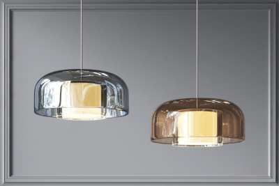 现代玻璃吊灯3D模型下载